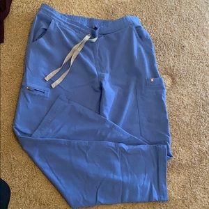 Petite Kade Figs scrub pants Ceil Blue